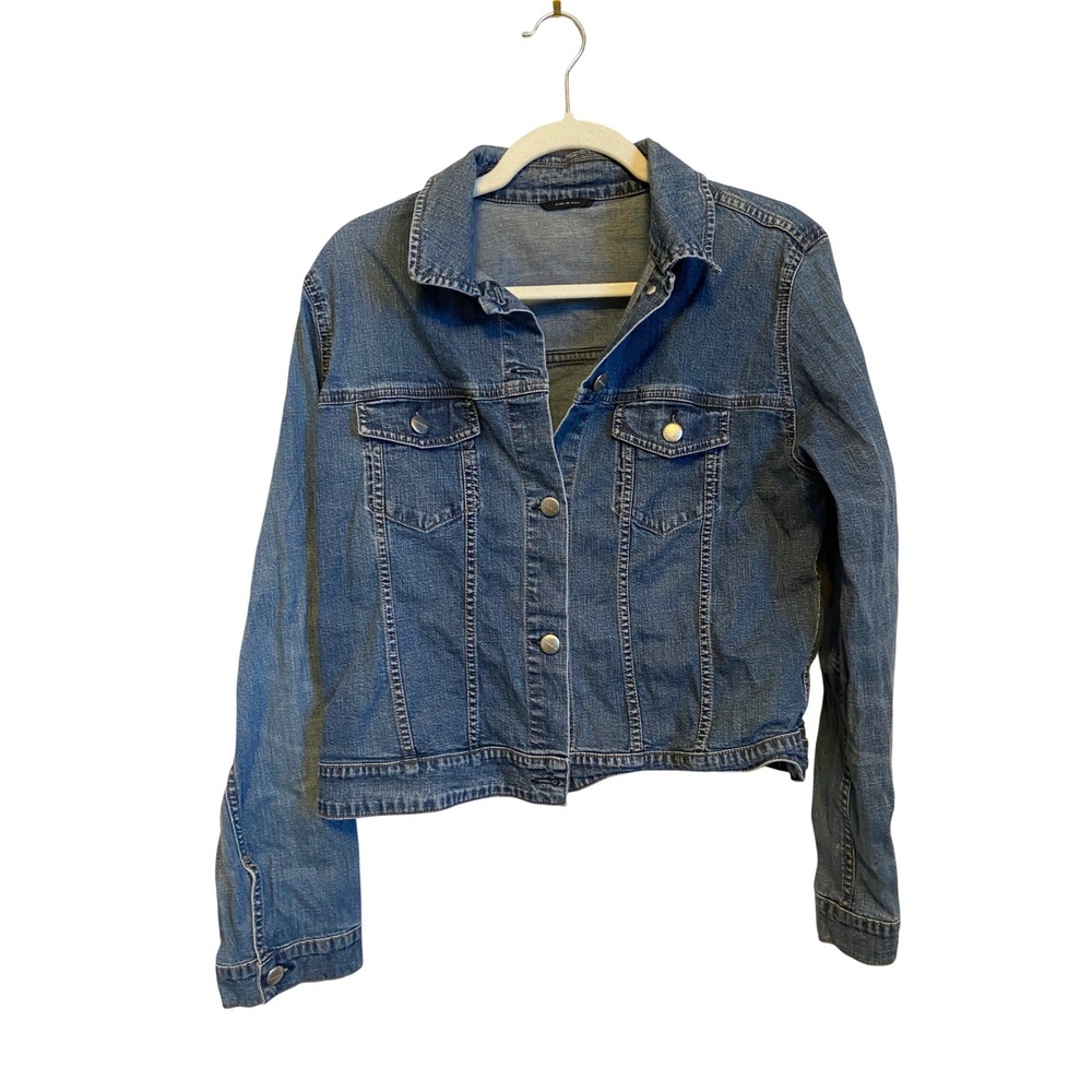 Weekend Max Mara Denim Jacket Made in Italy Blue Cotton Women's Size‎ 12